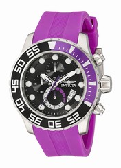 Invicta Watches : 19881 Quartz Chronograph Date Purple Polyurethane Men Watch