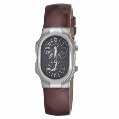 Philip Stein Watches : 1-MB-LCH Quartz Black Dial Brown Leather Women Watch
