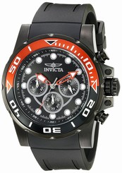 Invicta Watches : 20009 Quartz Chronograph Black Polyurethane Men Watch