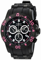 Invicta Watches : 20019 Black Dial Stainless Steel Band Men Watch