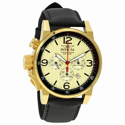 Invicta Watches : 20137 Gold And Black Quartz Men Watch