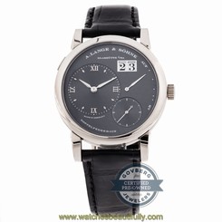 A.lange & Sohne Lange 1 101.030 Manual White Gold Mens Strap Watch Date Tang
