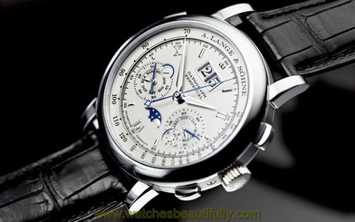 A. Lange & Sohne Datograph Perpetual 41mm Platinum Flyback Chronograph 410.025