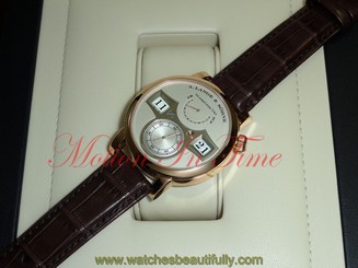 A. Lange & Sohne Lange Zeitwerk 18kt Rose Gold 41.9mm Silver Dial 140.032