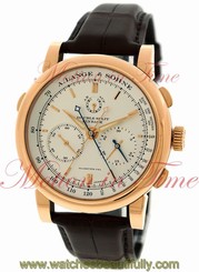 A. Lange & Sohne Double Split Chronograph 43.2mm Rose Gold Silver Dial 404.032