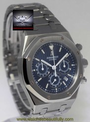 Audemars Piguet Royal Oak Chronograph Steel Mens Watch & Pouch 25860ST