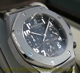 Audemars Piguet AP Royal Oak Offshore Chrono Stainless Steel Black Rubber Strap 845960047661