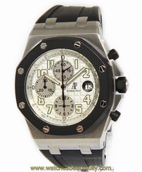 Audemars Piguet Mens Royal Oak Offshore Chronograph RubberClad Steel Watch 25940