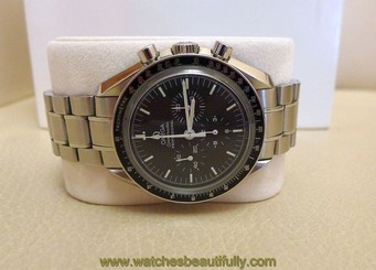 Omega Speedmaster Professional Moon Watch 3573.50 Sapphire Back + Leather Strap 7612586105036