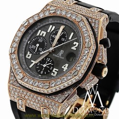 DIAMOND AUDEMARS PIGUET ROYAL OAK OFFSHORE CHRONOGRAPH ROSE GOLD WATCH