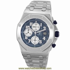 AUDEMARS PIGUET Titanium Offshore Royal Oak Chronograph Blue 44mm 25721TI Warran