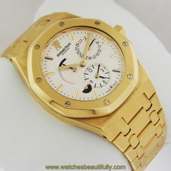 Audemars Piguet Royal Oak Dual Time Power Reserve 26120BA on YG Bracelet