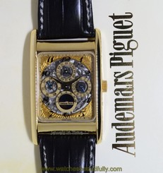 Audemars Piguet Jules Quantieme Perpetuel Moon 18k Yellow Gold Skeleton Watch
