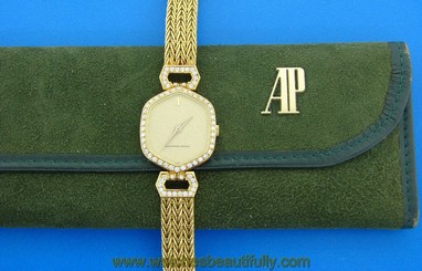 1960s AUDEMARS PIGUET AP DIAMOND YELLOW GOLD LADY'S WATCH