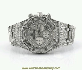 Audemars Piguet Royal Oak Chronograph 41 mm Stainless Steel 26 Ct Diamonds Video