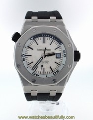 Audemars Piguet Royal Oak Offshore Diver Display Back 15710st Silver White