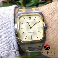 Rare Audemars Piguet Royal Oak Square Large-Size 18k Gold 2tone Unisex Watch