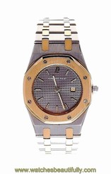 AUDEMARS PIGUET ROYAL OAK 825 TWO TONE 18K YG & STEEL QUARTZ UNISEX WATCH 30mm
