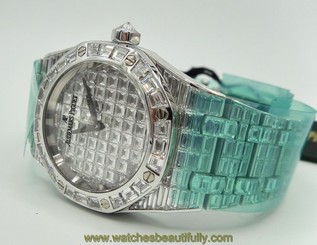 AUDEMARS PIGUET ROYAL OAK LEGACY 33MM FULL BAGUETTE DIAMOND