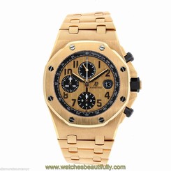 Audemars Piguet Champagne Dial 18kt Pink Gold Mens Watch 26470OR.OO.1000OR.01