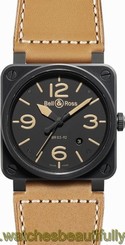 BR-03-92-HERITAGE BELL & ROSS AVIATION NEW & AUTHENTIC MENS AUTOMATIC WATCH