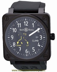 Bell & Ross Aviation BR01 CLIMB Black PVD Automatic Watch BR01-97-CLIMB