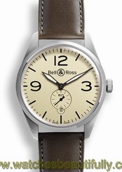 Bell & Ross BR-123 Original Automatic Steel/Calfskin strap NEW RETAIL $2800