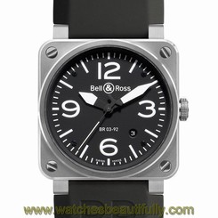 BELL & ROSS BR03-92 Steel Automatic 42 MM Authentic: Box, Papers & Int. Warranty