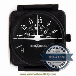 Bell and Ross BR01 Black PVD Automatic Watch Turn Coordinator BR0192-TURNCOOR