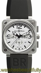 BR-01-94-WHITE-STEEL-RS BELL & ROSS AVIATION NEW & AUTHENTIC AUTOMATIC WATCH