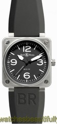  BR-01-92-STEEL BELL & ROSS AVIATION BRAND NEW AUTHENTIC AUTOMATIC MENS WATCH