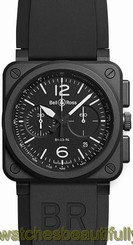 BR-03-94-BLACK-MATTE BRAND NEW AUTHENTIC BELL & ROSS AVIATION MENS WATCH SALE