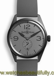 new Bell&Ross BR123-95-SC18039 Steel PVD COMMANDO $3200