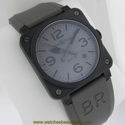 Bell & Ross Instrument Automatic Stainless Steel BR-03-92 CARBON Retail:$ 4,000 3700728813759