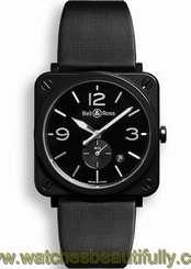 Bell & Ross Aviation 39x39mm Men's Quartz Watch BRS-BL-CES/SSA