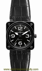 BELL & ROSS Ceramic Leather Automatic 46 MM Authentic- Box, Papers & Warranty