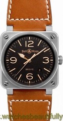 BELL & ROSS Watch BR03 Golden Heritage 42 MM Authentic- Box, Papers & Warranty