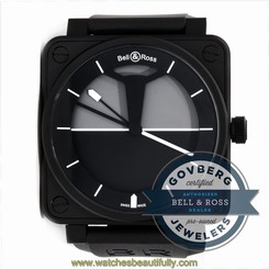 Bell & Ross BR01 Horizon Black PVD Automatic Strap Watch BR0192-Horizon