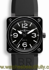 BELL & ROSS Black Ceramic Automatic 46 MM Authentic- Box, Papers & Warranty