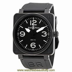 Bell and Ross Black Dial Stainless Steel Mens Watch BR0192-BL-CA 845960024129