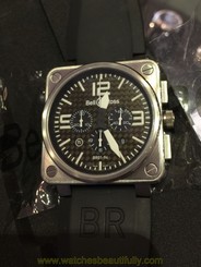 BELL & ROSS BR01-94 Titanium Ultralight Authentic Box, Papers extrap straps