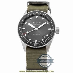 Blancpain Fifty Fathoms Bathyscaphe 5000-1110-NABA Auto 43mm Steel Mens Watch 8765656554322