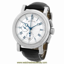 BREGUET 18K White Gold 42mm Marine Chronograph Flyback 5827 BB Box Warranty