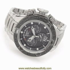 INVICTA MENS 50MM SUBAQUA NOMA V BLACK GREY STAINLESS STEEL BRACELET WATCH 17628