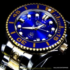 Invicta Grand Pro Diver Generation II 2 Tone Gold Blue NH35A Automatic Watch New
