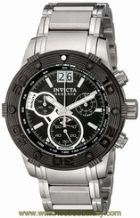 Invicta Men's 10591 Ocean Reef Reserve Chronograph Black Dial Stainless S... New