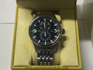 Invicta Specialty Black Dial Swiss Quartz Stainless Steel Mens Watch 0365