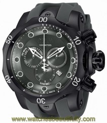 New Mens Invicta 11973 Black Venom Monotone Swiss Made Chronograph Watch
