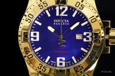 Invicta Reserve Excursion Swiss Quartz MOP Dial Gold-Tone Bracelet Watch 80600