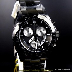Invicta Reserve Speedway Swiss COSC Chronometer Chronograph Black Watch New